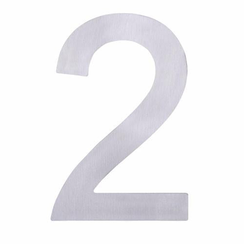 Elements Hardware Adhesive Stainless Steel Numeral #2 100mm Stainless Steel