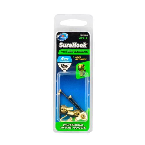 Zenith SureHook Picture Hangers Pack of 4