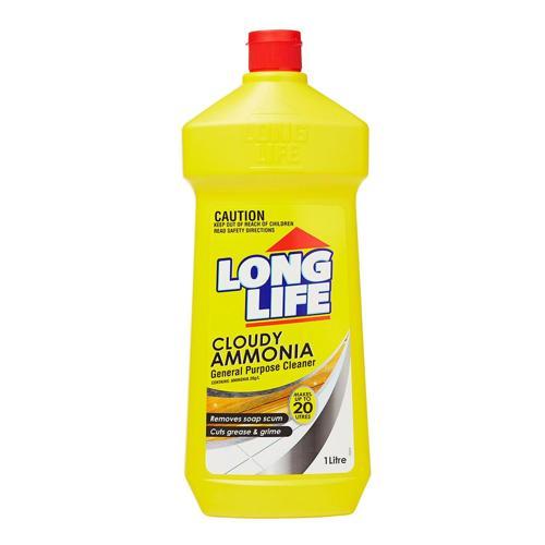 Long Life Ammonia Cleaner Cloudy Long Life 1L.