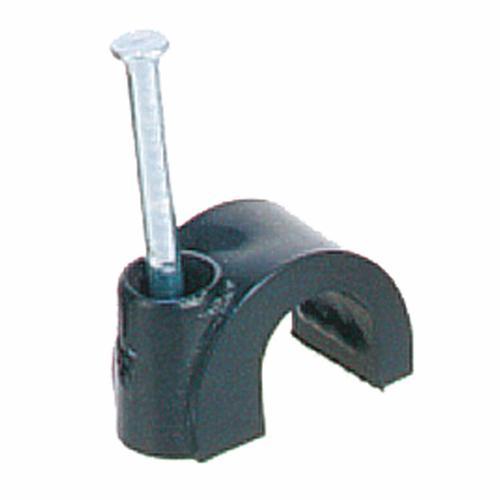 Neta Saddle Clamp With Nail 4mm Black Pack of 10