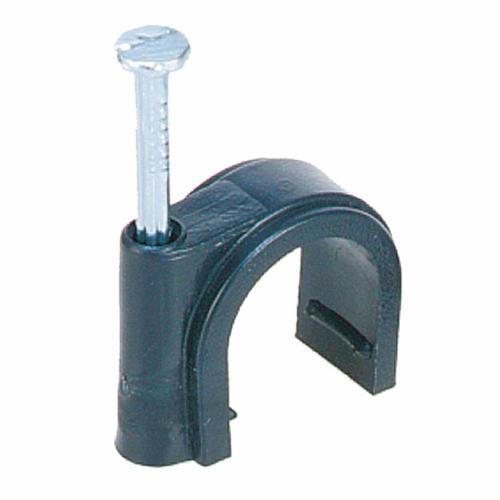 Neta Pipe Saddle Clamp With Nail 13mm Black Pack of 10