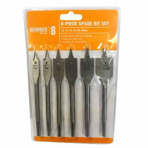 Number 8 Spade Bit Set 6 Piece