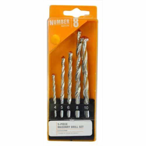 Number 8 Masonry Drill Set 5 Piece
