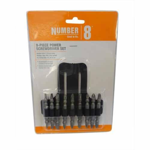 Number 8 Power Screwdriver Set 9 Piece