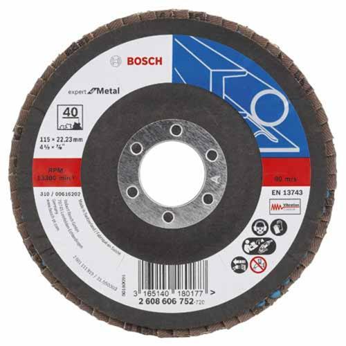 Bosch Flap Disc Expert For Metal 115mm Blue 2608606752
