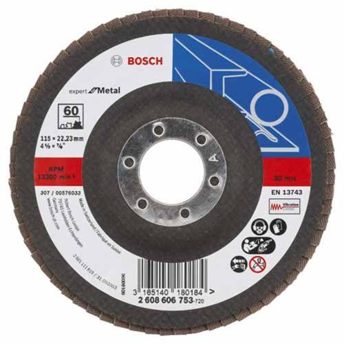Bosch Flap Disc Expert For Metal 115mm Blue 2608606753