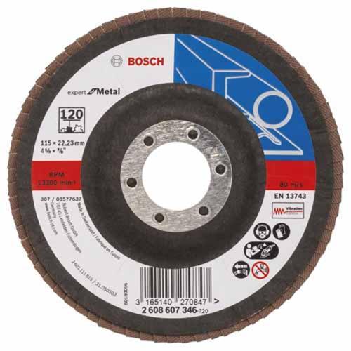 Bosch Flap Disc Expert For Metal 115mm Blue 2608607346