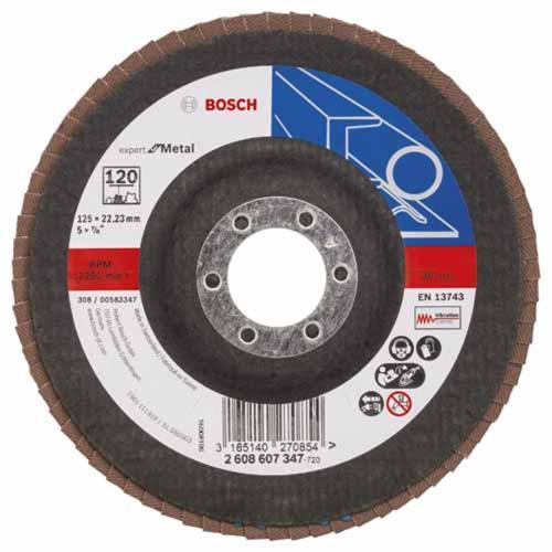 Bosch Flap Disc Expert For Metal 125mm Blue 2608607347