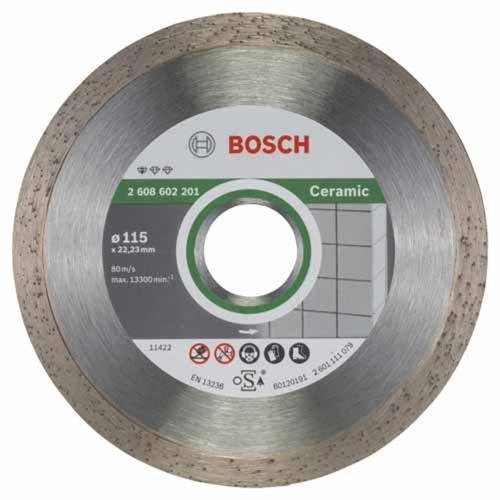 Bosch Diamond Cutting Disc For Ceramic 115mm Silver