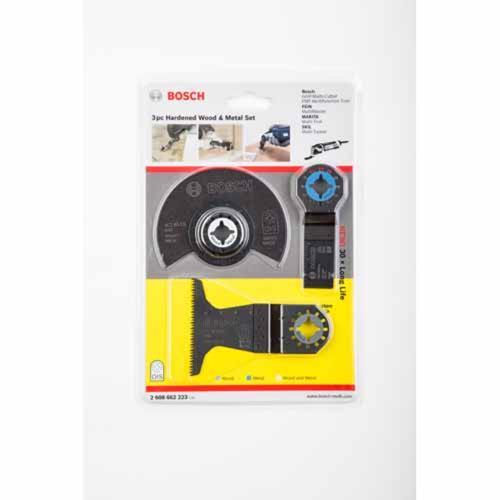 Bosch Multi Tool Blade Set For Hardened Wood And Metal 3 Piece