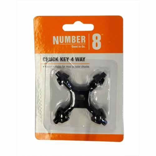 Number 8 4 Way Chuck Key