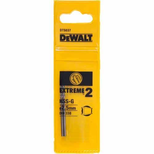 DeWALT Extreme Drill Bit 2.5 X 30 X 57mm Pack of 2