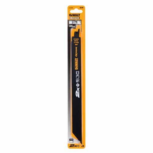 DeWALT Extreme Reciprocating Saw Blade Hard Metal 305mm X 14/18 Tpi Pack of 5