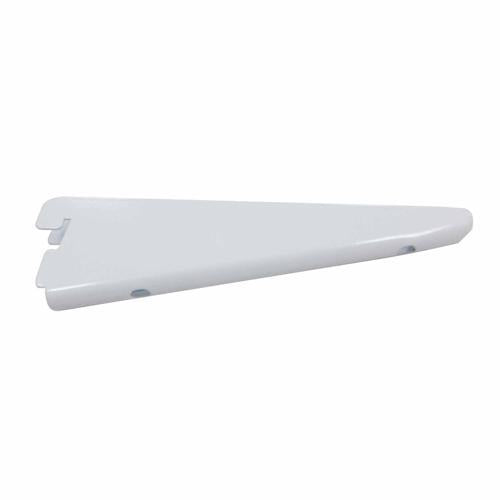 Number 8 Bracket Twin Slot 170mm White