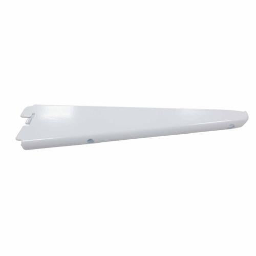 Number 8 Bracket Twin Slot 220mm White