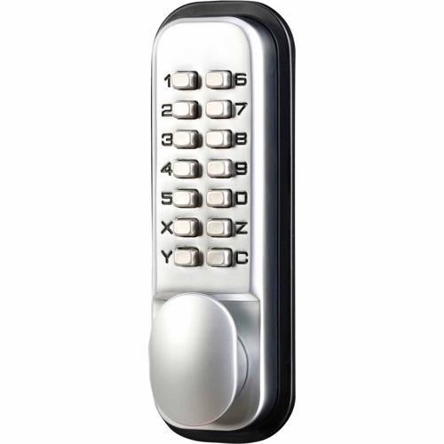 Nouveau Keyless Entrance Set L: 152mm 51mm 5mm Satin Chrome
