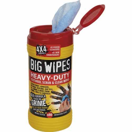 Big Wipes Heavy-Duty Textured Scrub & Clean Wipes 80 Pack of 80