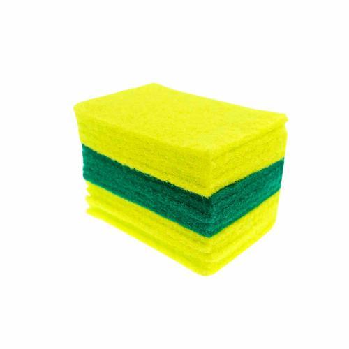 Spick N Span Scourers 15 Pack 150x100mm Green And Yellow Pack of 15