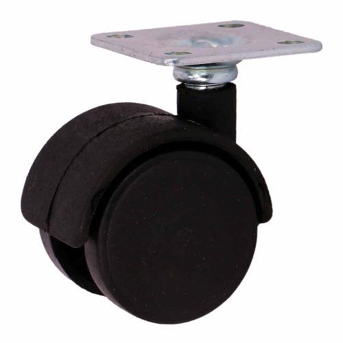 Titan Twin Hood Castor With Screw Plate Pack 30mm Black Pack of 2