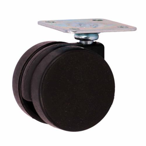 Titan Twin Unhooded Castor With Screw Plate Pack 40mm Black Pack of 2