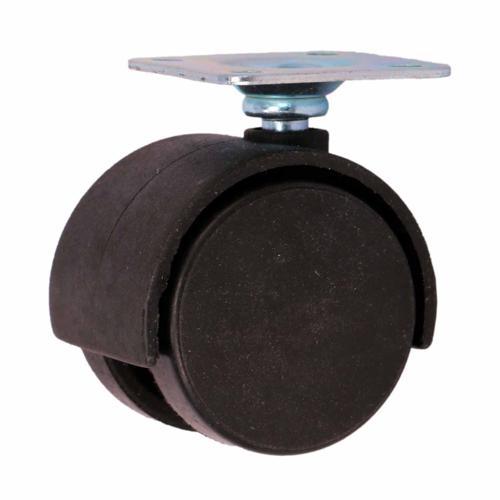 Titan Twin Hood Castor With Screw Plate Pack 40mm Black Pack of 2