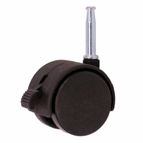 Titan Twin Hood Castor With Socket Pin Pack 50mm Black Pack of 2