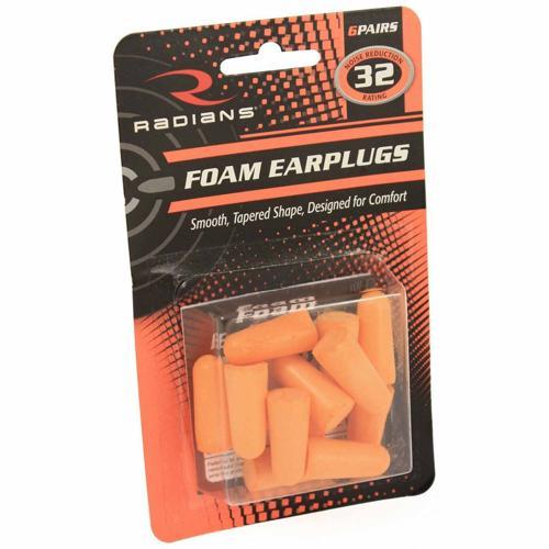 Radians Foam Ear Plugs Pack of 6 Pairs