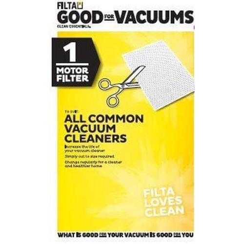 Filta Micro Filter Universal Vacuum Cleaner Motor Filter A4 Sheet Black