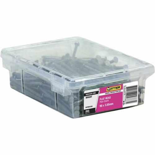 Otter Flat Head Nails 90 X 3.55mm 2kg Bright
