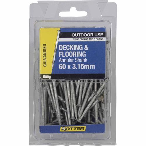 Otter Decking & Flooring Nails 60 X 3.15mm 500g Galvanised