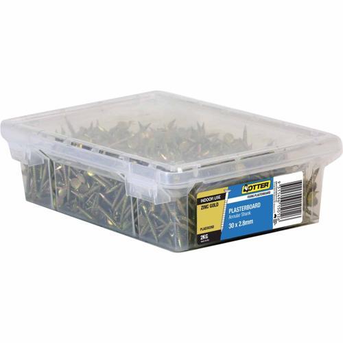 Otter Plasterboard Nails 30 X 2.8mm 2kg Zinc Gold Plated