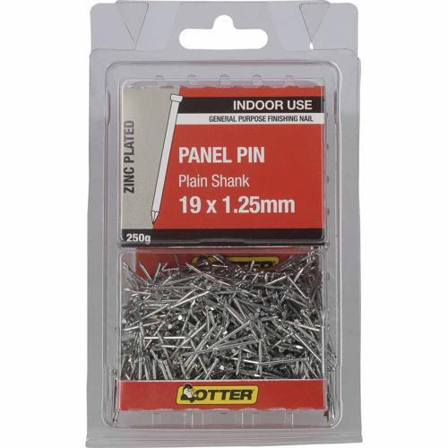 Otter Panel Pin 19 X 1.25mm 250g Zinc Plated
