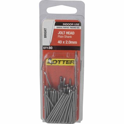 Otter Jolt Head Nails 40 X 2.0mm Bright Pack of 80