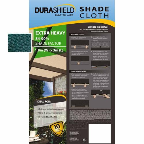 Durashield Prepack Shade Cloth L: 3m 1.8m Green