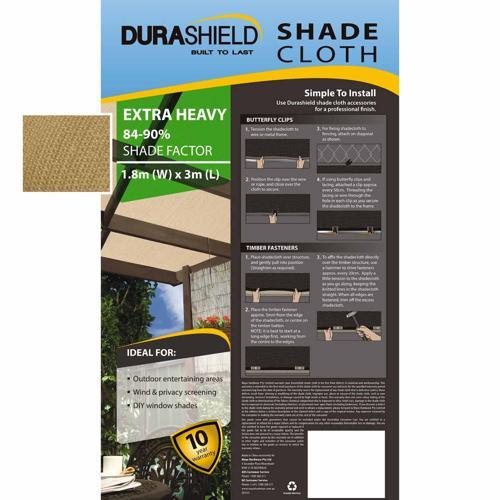 Durashield Prepack Shade Cloth L: 3m 1.8m Sand