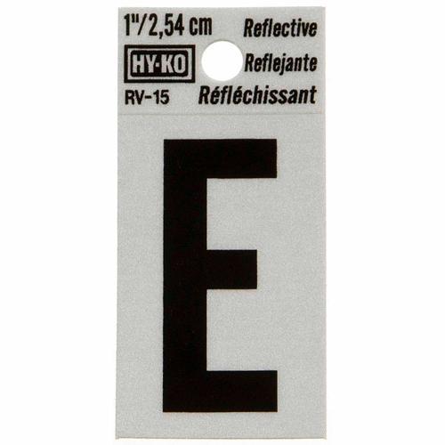 HY-KO Letterbox Letter E 25mm Black Reflective