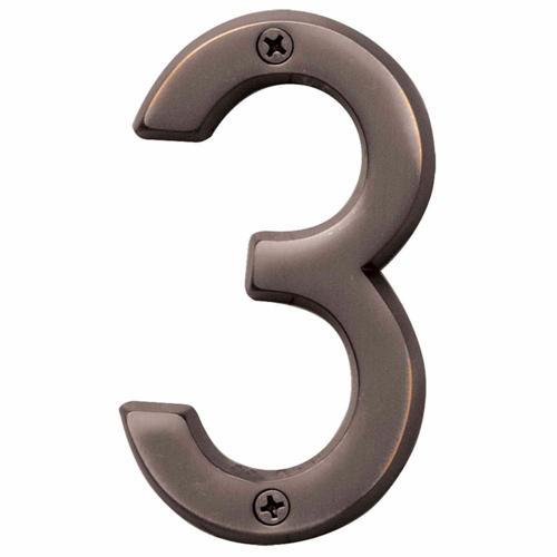 HY-KO Letterbox Number 3 102mm Old World Bronze