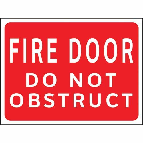 HY-KO Fire Door Do Not Obstruct Sign 305mm L: 216mm