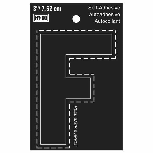 HY-KO Letterbox Letter F 76mm Black