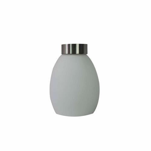 Number 8 Light Batten 155mm X 210mm Opal / Brushed Nickle