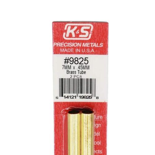 K&S Metal Round Brass Tube 7mmx300mm Pack of 2