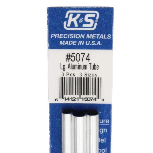 K&S Metal Round Tubes Pack of 3 Aluminium