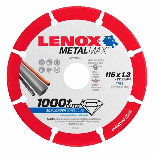 Lenox MetalMAX Cutoff Wheel Dg 115mmX22.2mmX1.3mm White