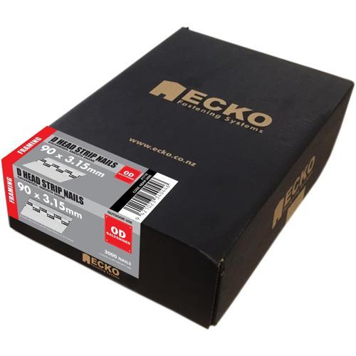 Ecko D Head Collated Framing Nails Gasless Pack Galvanised 90 X Pack of 3000