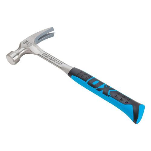 Ox Straight Claw Hammer 20oz / 560g Blue/Silver