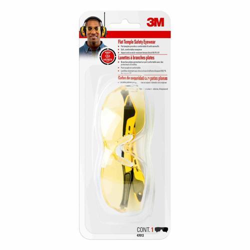 3M Flat Temple Safety Eyewear 47013 Amber
