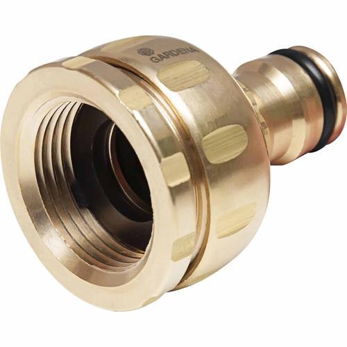 Gardena Brass Tap Nut Adaptor 19mm To 25mm Thread