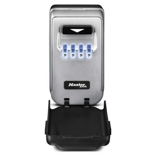 Master Lock Light Up Push Button Wall Mount Key Safe 17.6cm 7.6cm L: 4.9cm Black