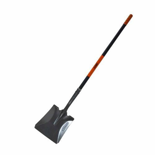 Jobmate Fibreglass Long Handled Square Mouth Shovel Orange Grey & Black