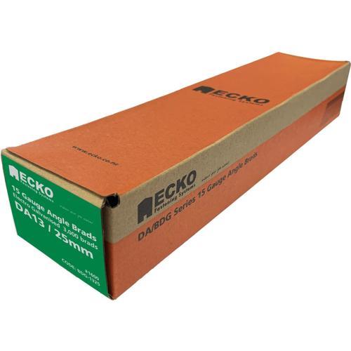 Ecko DA/BDG Series 15 Gauge Angle Brads Gasless Pack DA13 X 25mm Pack of 3000